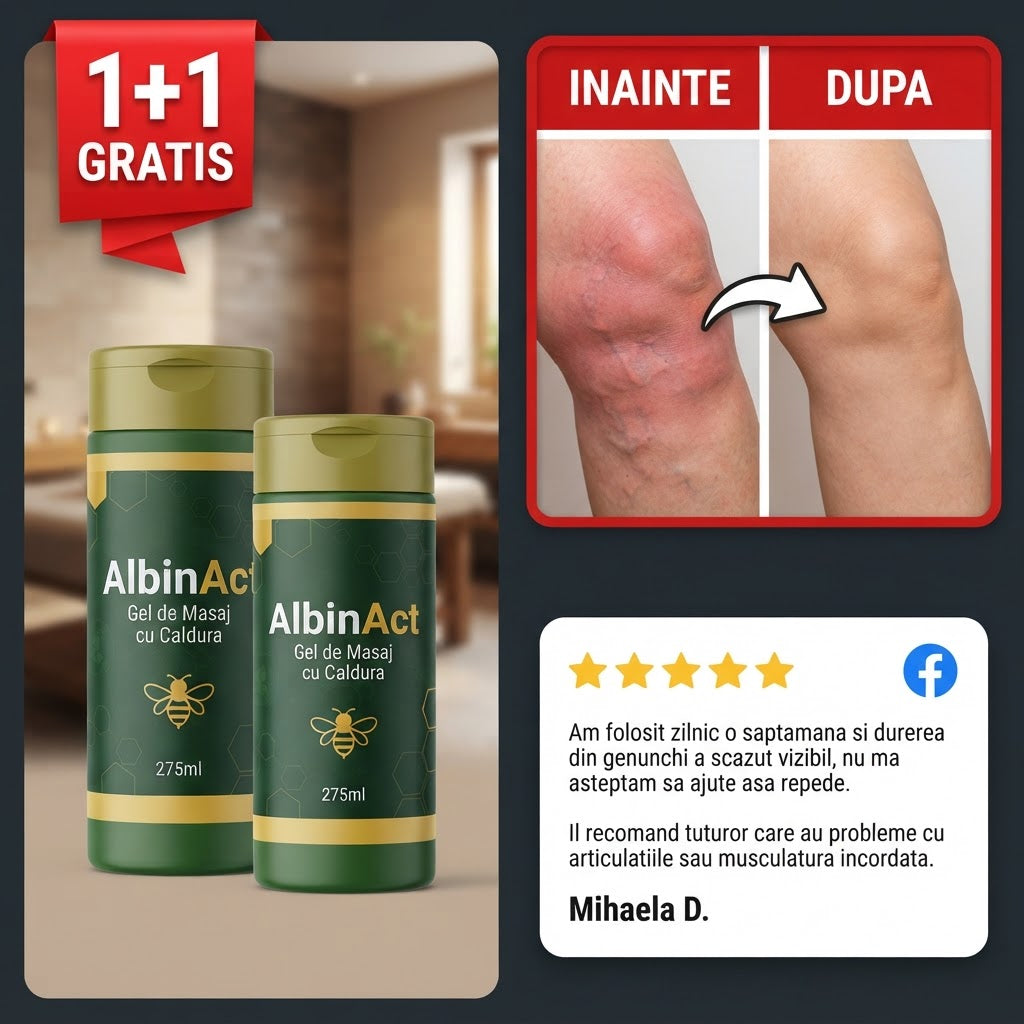 AlbinAct Gel Masaj 275ml - Oferta 1+1 GRATIS