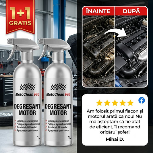 1+1 GRATIS ➡️ Spray profesional pentru curățat motorul mașinii