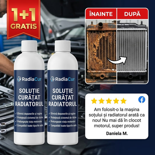 Soluție curățare radiator auto ➡️ 1+1 GRATIS