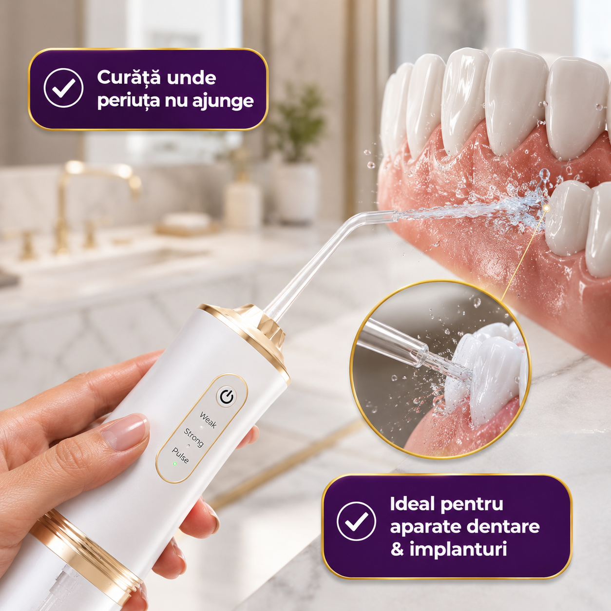 Irigator bucal si oral cu 4 capete