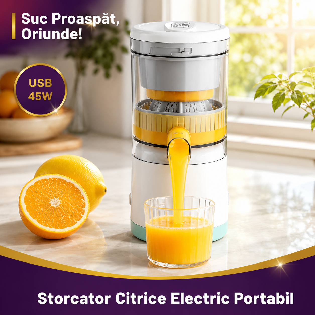 Storcator electric de fructe portabil